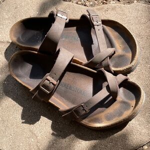 Birkenstock Dark Brown Sandals with Straps